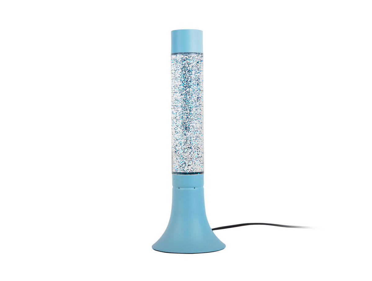 TISCHLAMPE Astro Glitter 13/13/37 cm - Blau, Glas (13/13/37cm) - Leitmotiv