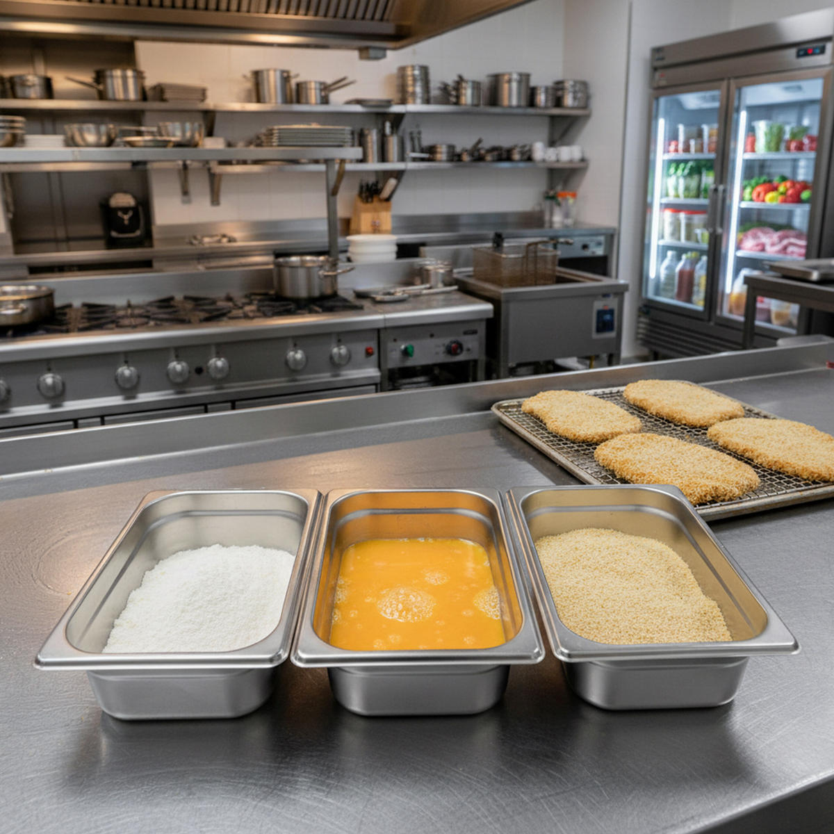 GN nádoby - stříbrná, kov - Relaxdays