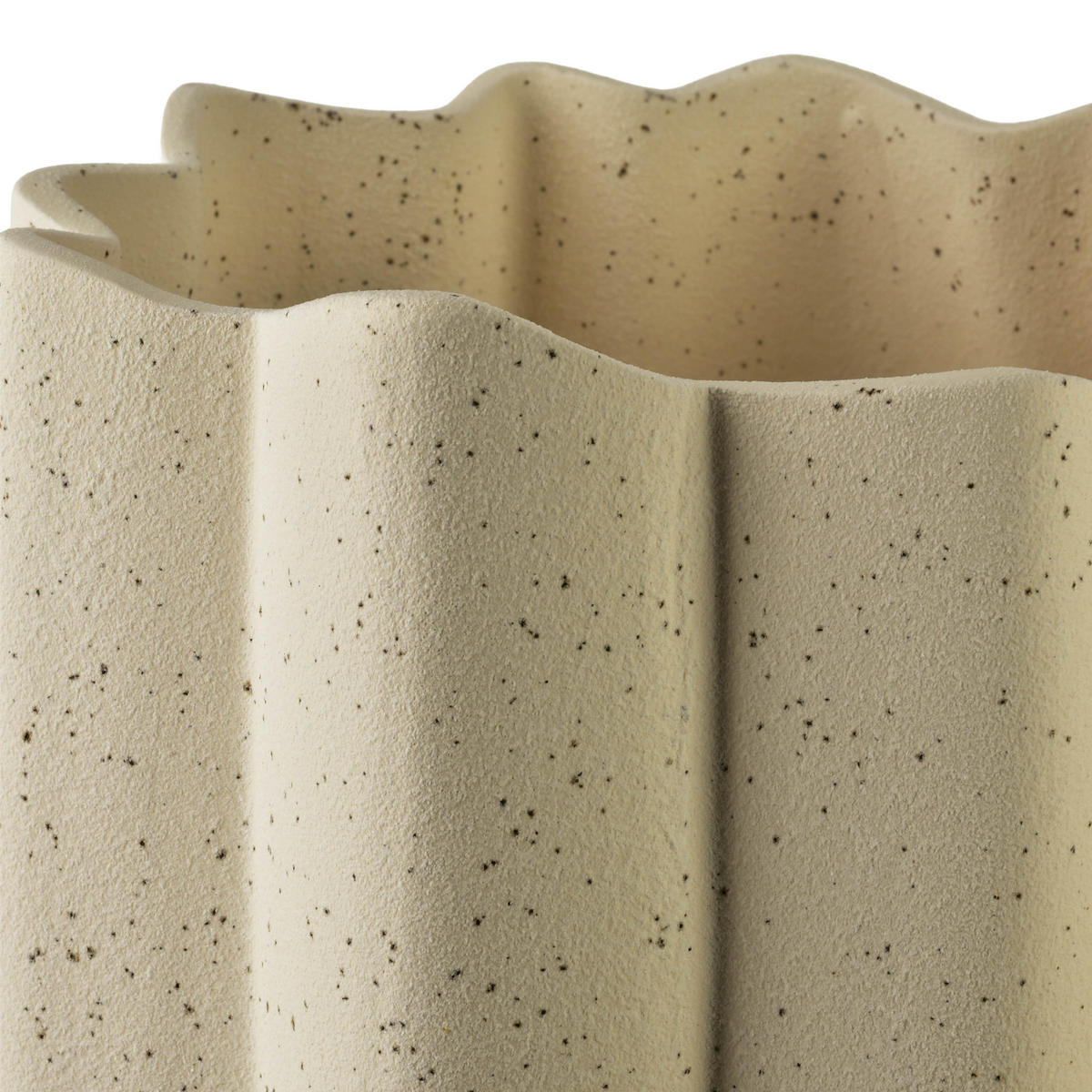VASE Manon 17/24cm Polyresin - Beige, Kunststoff (24cm) - Mondex