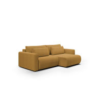 ECKSOFA mit Schlaffunktion 5-Sitzer Gelb - Gelb, Textil (240/149cm) - Furnisell