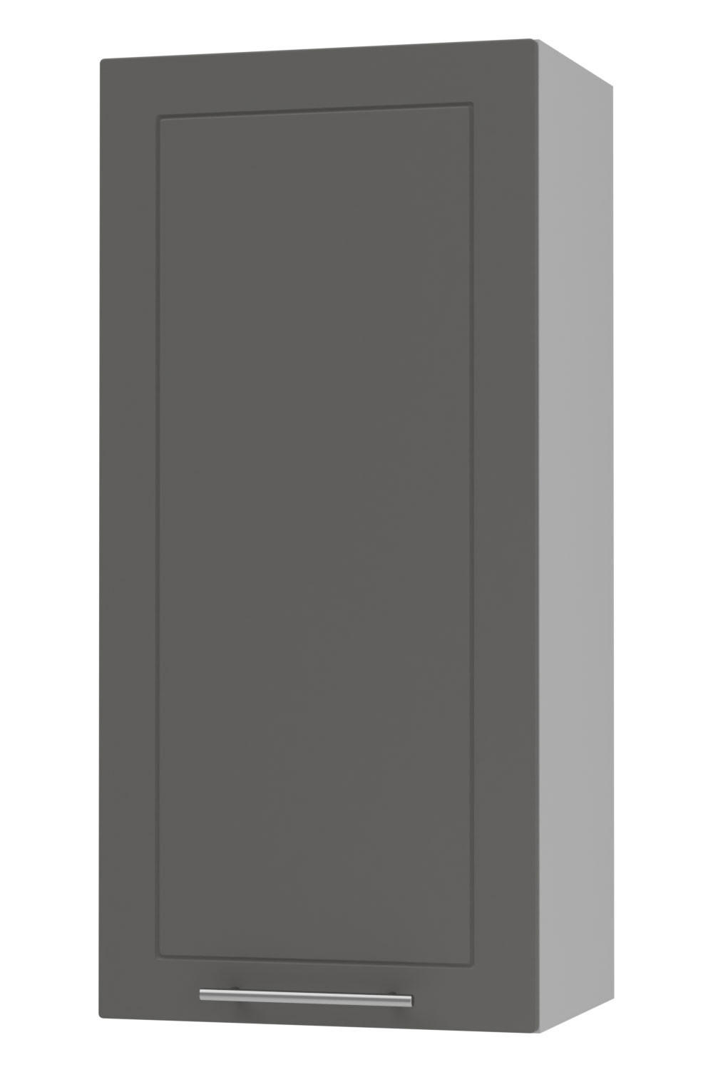 KÜCHENHÄNGESCHRANK Kvantum W4/45 Graphit Matt / Grau Matt 45 / 32,5 / 96cm - Graphitfarben/Grau, Holz/Holzwerkstoff (45/96/32.5cm) - Feldmann-Wohnen