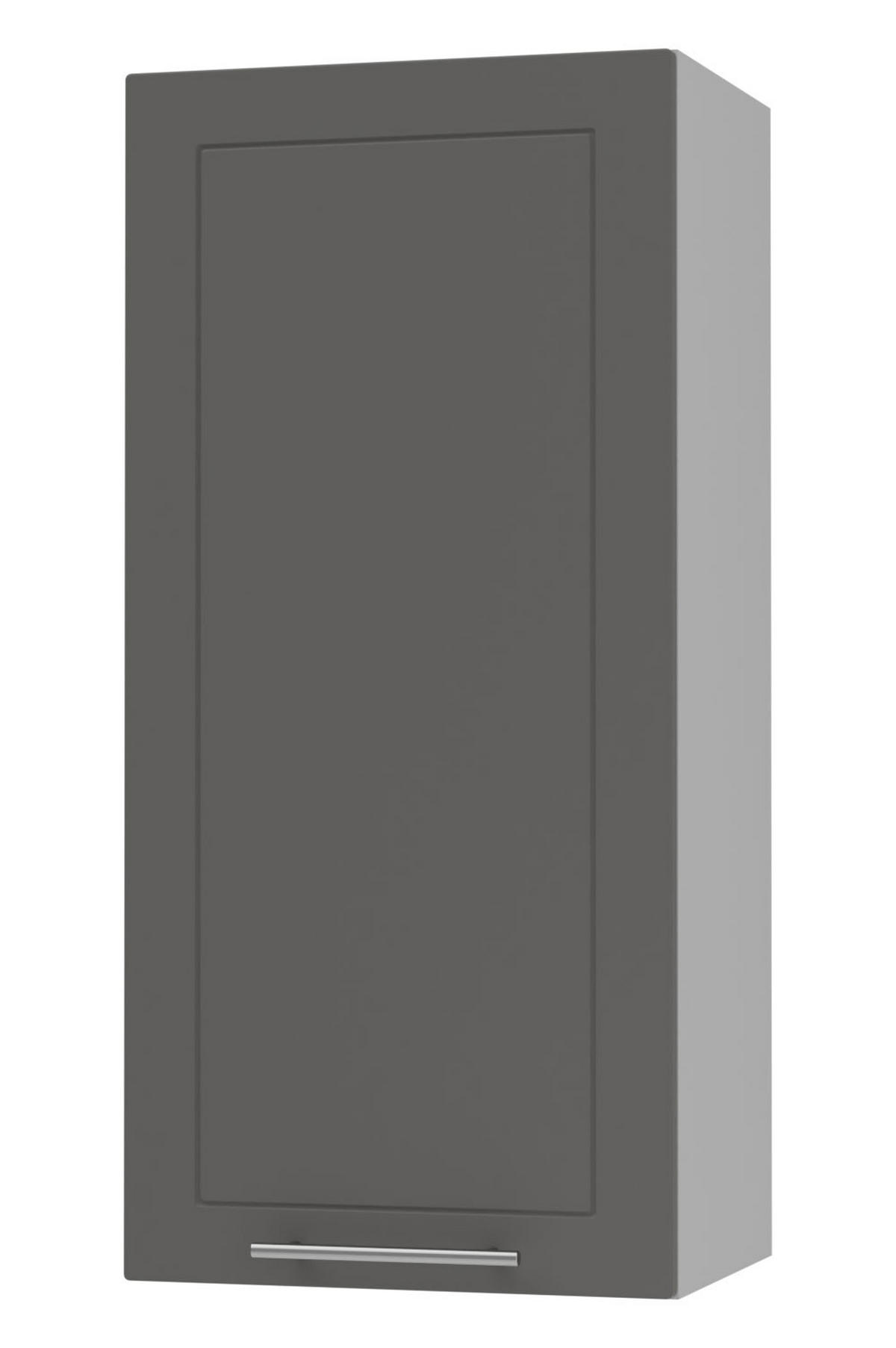 KÜCHENHÄNGESCHRANK Kvantum W4/45 Graphit Matt / Grau Matt 45 / 32,5 / 96cm - Graphitfarben/Grau, Holz/Holzwerkstoff (45/96/32.5cm) - Feldmann-Wohnen