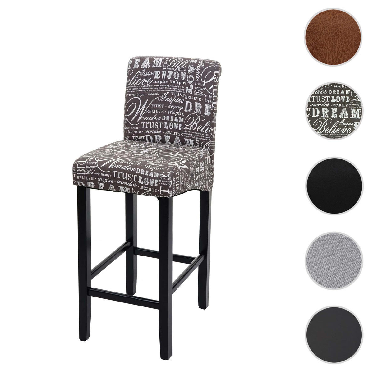 BARHOCKER Grau - Grau, Textil (39/105/53cm) - MCW