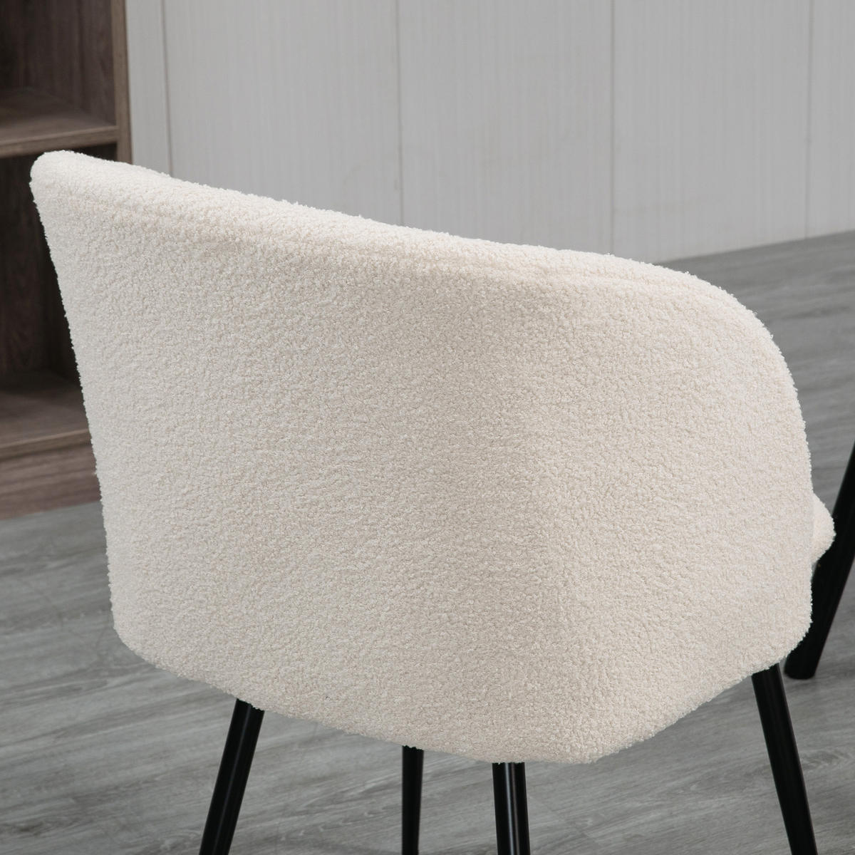 ESSZIMMERSTÜHLE DE-06834 2er-Set mit Stoffbezug und Stahlbeinen Cremeweiß - Creme, Textil/Metall (62/80/55cm) - ComfortXL