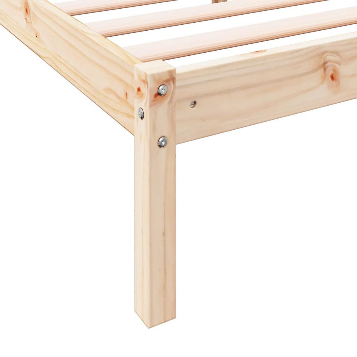 MASSIVHOLZBETT Extra Lang Ohne Matratze 140/220 Kiefernholz - Braun, Holz (140/220cm) - vidaXL