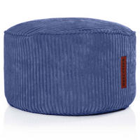 SITZSACK-HOCKER Pouf "Cord" 45x25cm - Dunkelblau, Textil (45/25/45cm) - Green Bean