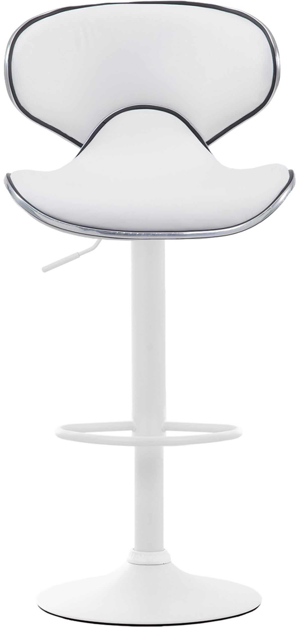 BARHOCKER Las Vegas V2 Kunstleder 88-108 cm weiß - Weiß, Leder (46/88/49cm) - furnicato