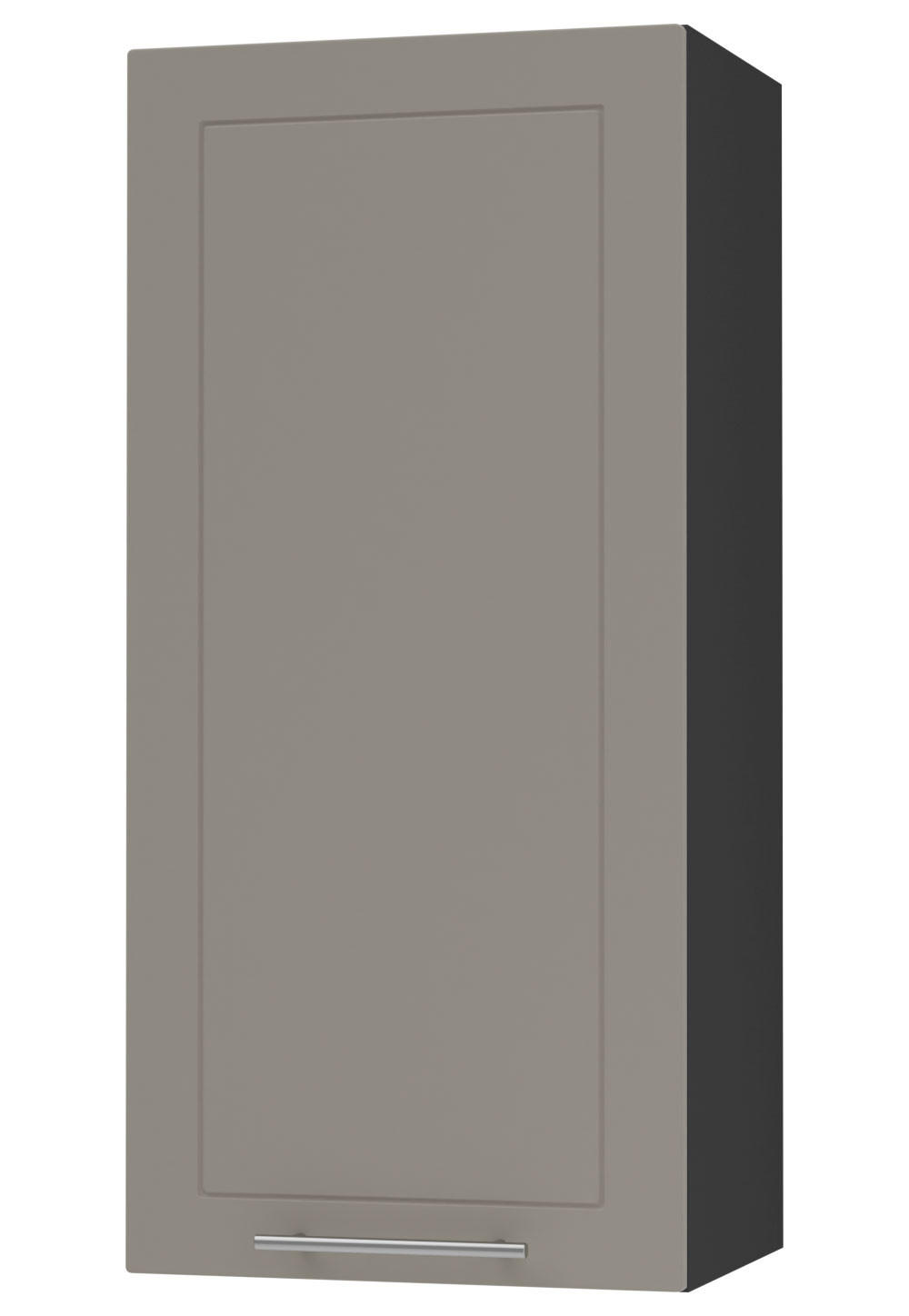 KÜCHENHÄNGESCHRANK Kvantum W4/45 Beige Matt / Schwarz Matt 45 / 32,5 / 96cm - Beige/Schwarz, Holz/Holzwerkstoff (45/96/32.5cm) - Feldmann-Wohnen