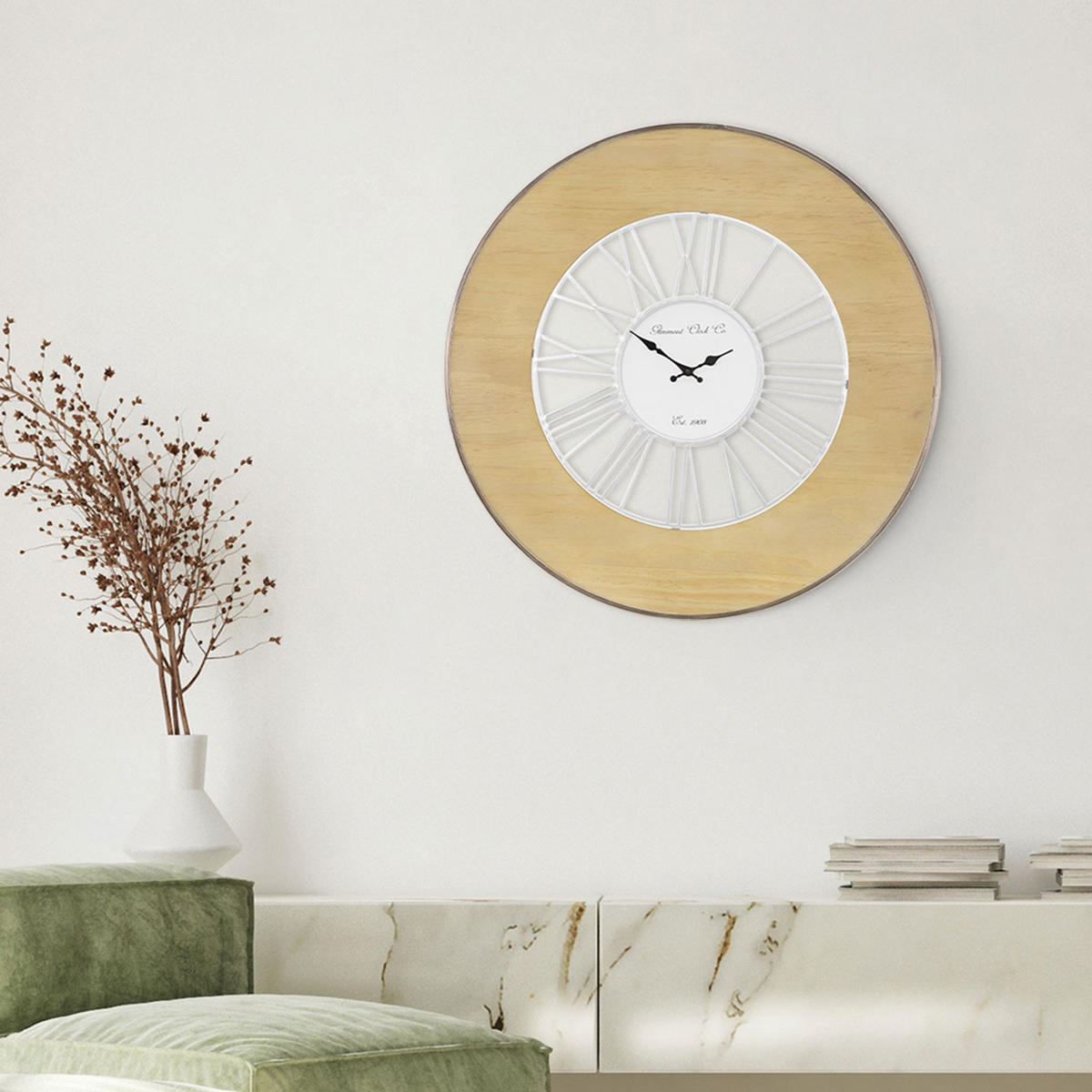WANDUHR - Bronzefarben, Holz (5/85/85cm) - WOMO-DESIGN