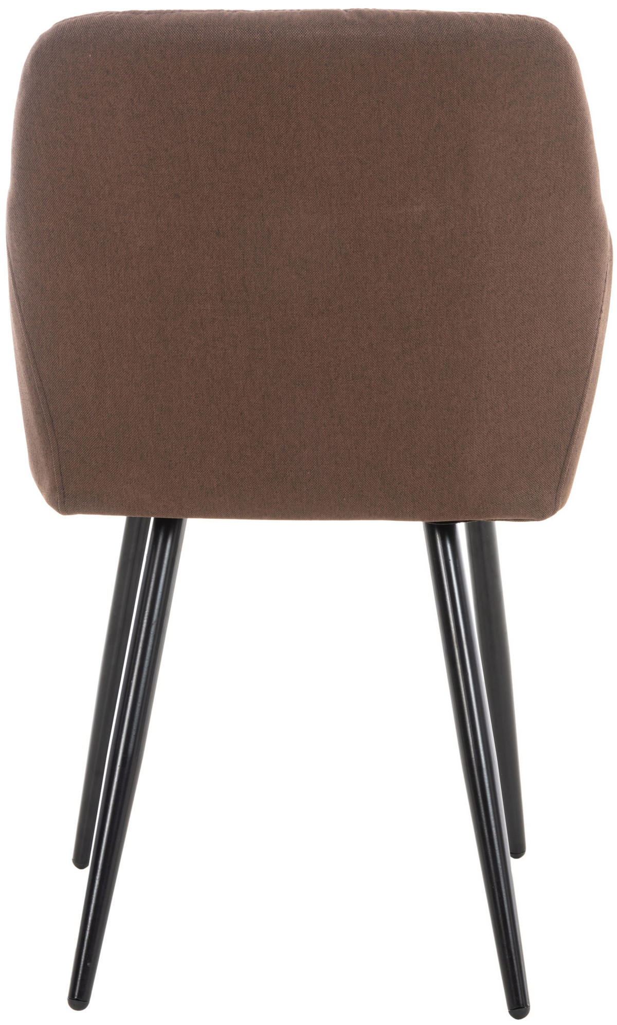 ESSZIMMERSTUHL Shyva Stoff, Gestell Metall matt Schwarz Braun - Schwarz/Braun, Textil/Metall (47/84/44cm) - TPFLiving