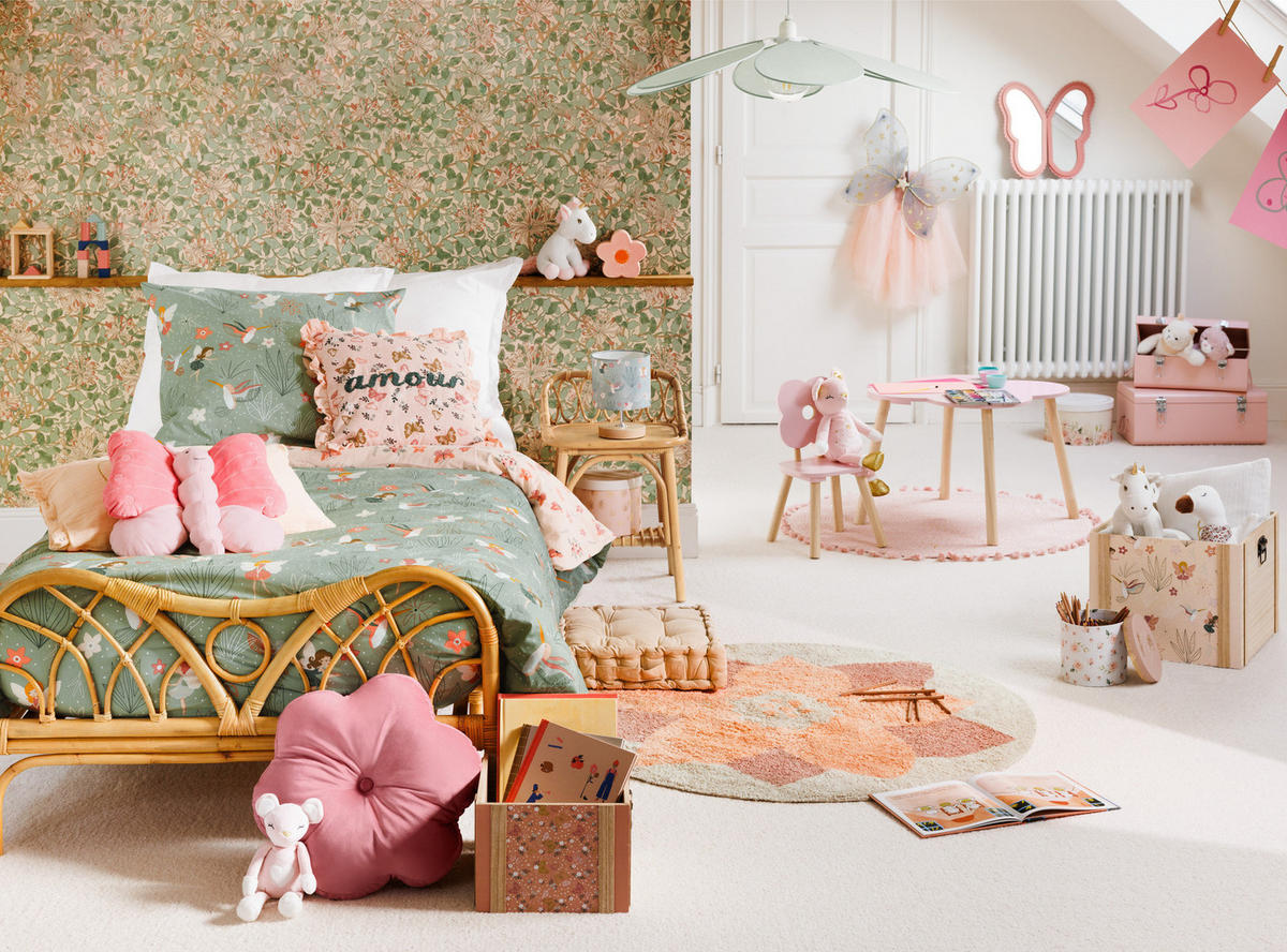 SPIEGEL Anna Schmetterlingsflügel - Rosa, Holzwerkstoff (1.2/37/37cm) - Atmosphera for kids