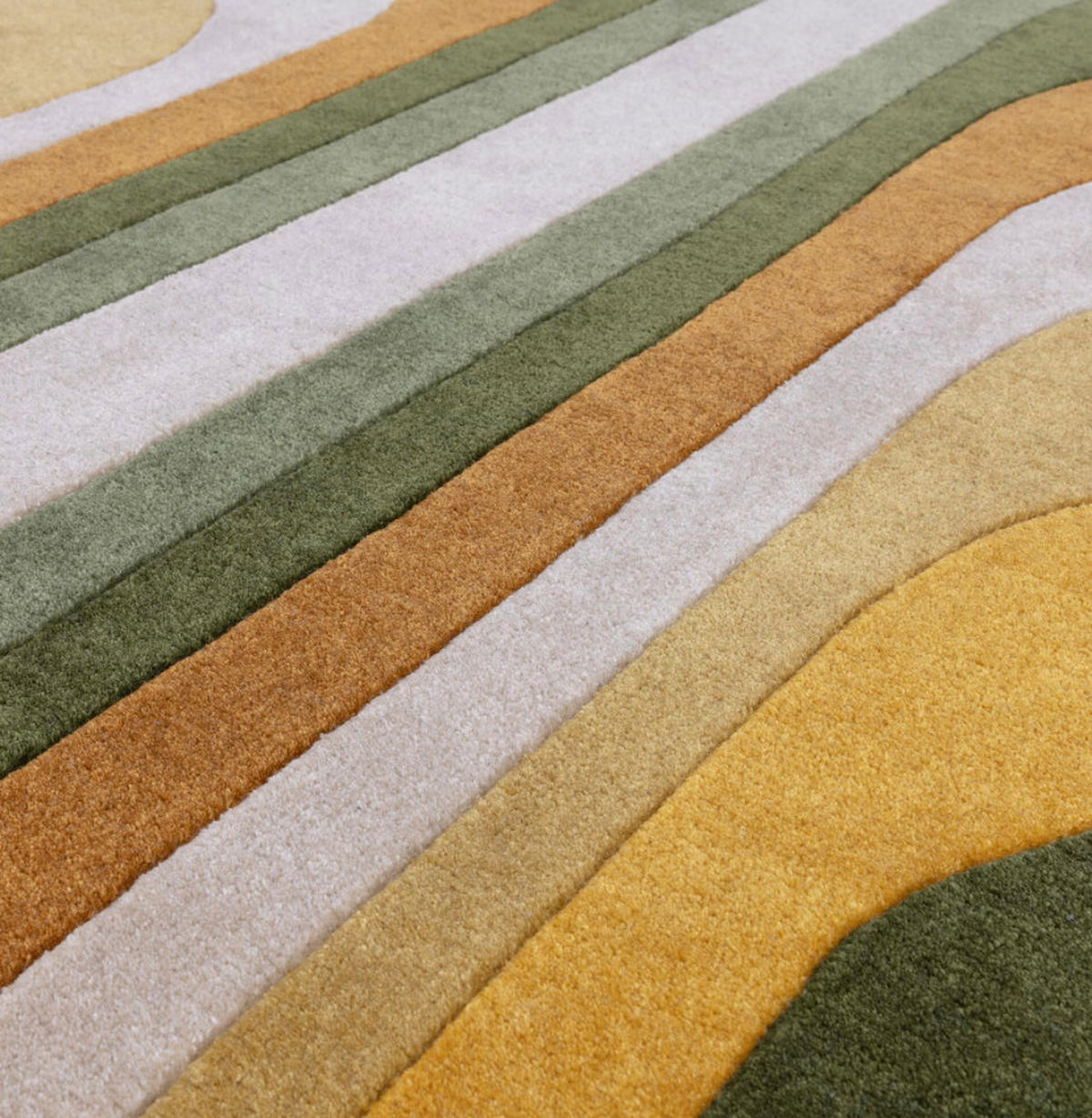 WOHNZIMMERTEPPICH modern grün Retro-Stil 160x230 cm TIPPY - Grün, Textil (160/230cm) - Novatrend