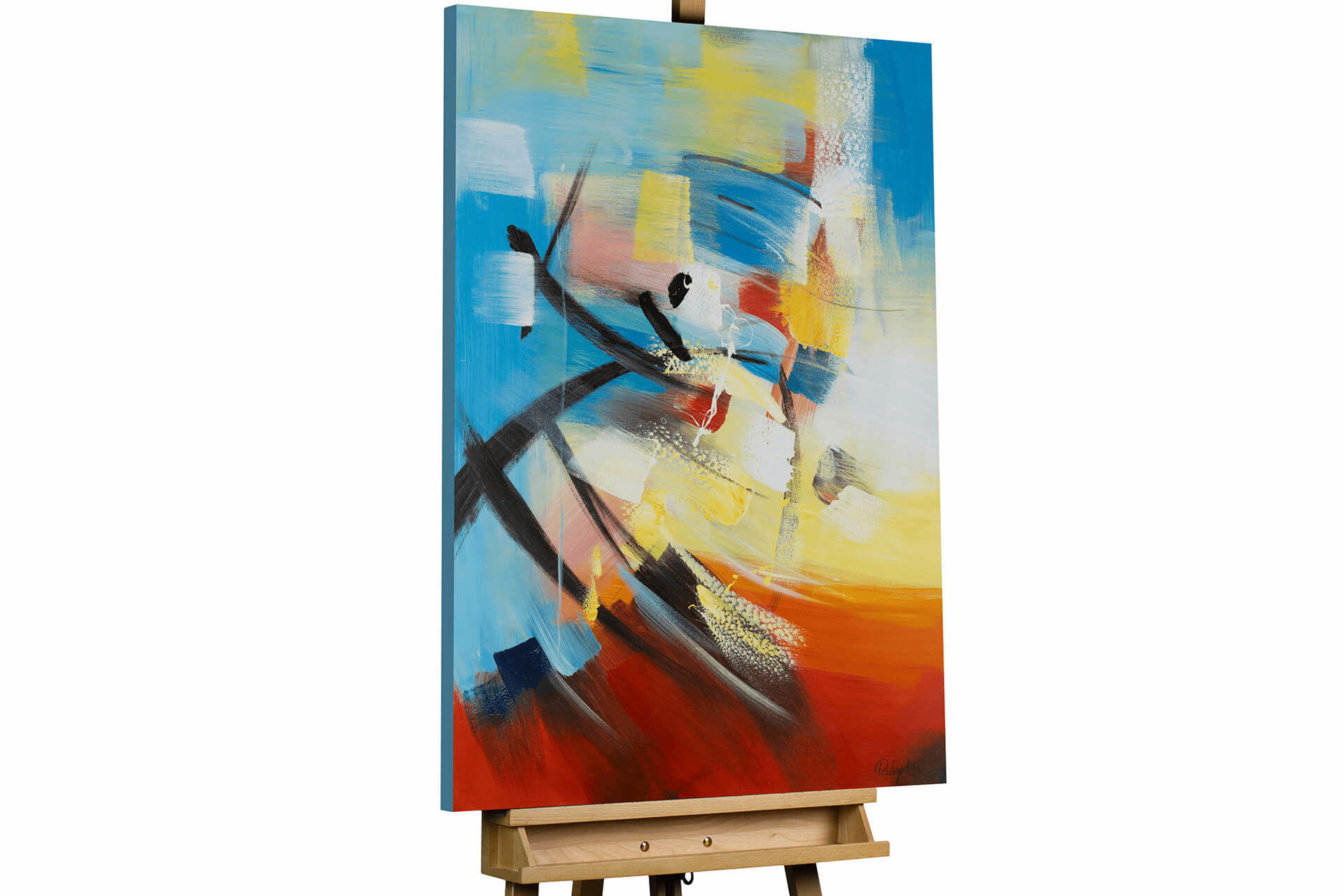 ACRYLBILD HANDGEMALT 75/100 cm - Multicolor, Holz/Textil (75/100cm) - KUNSTLOFT