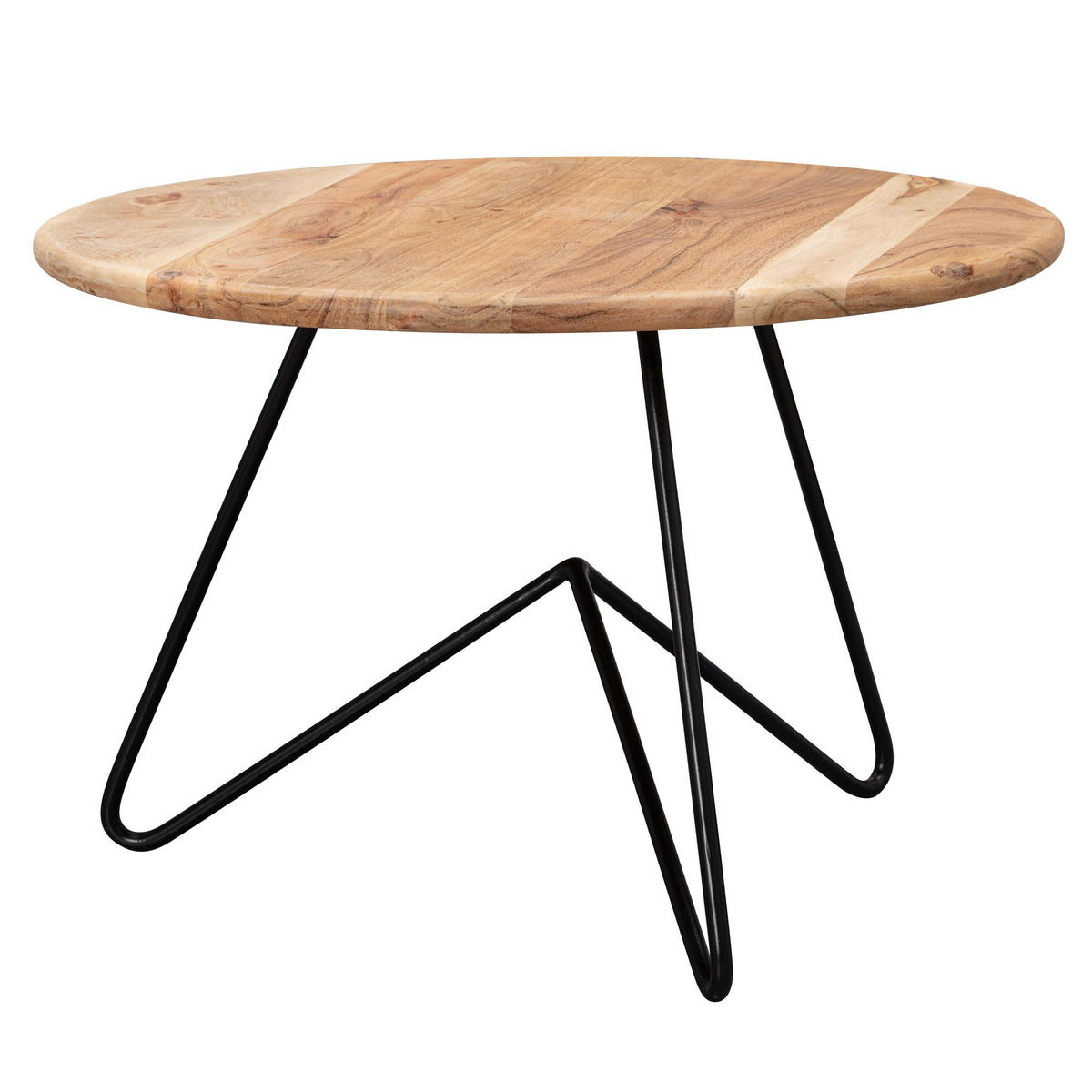 KAFFEETISCH rund KINGA Akazie - Akaziefarben, Holz (60/60/39.5cm) - tinkaro