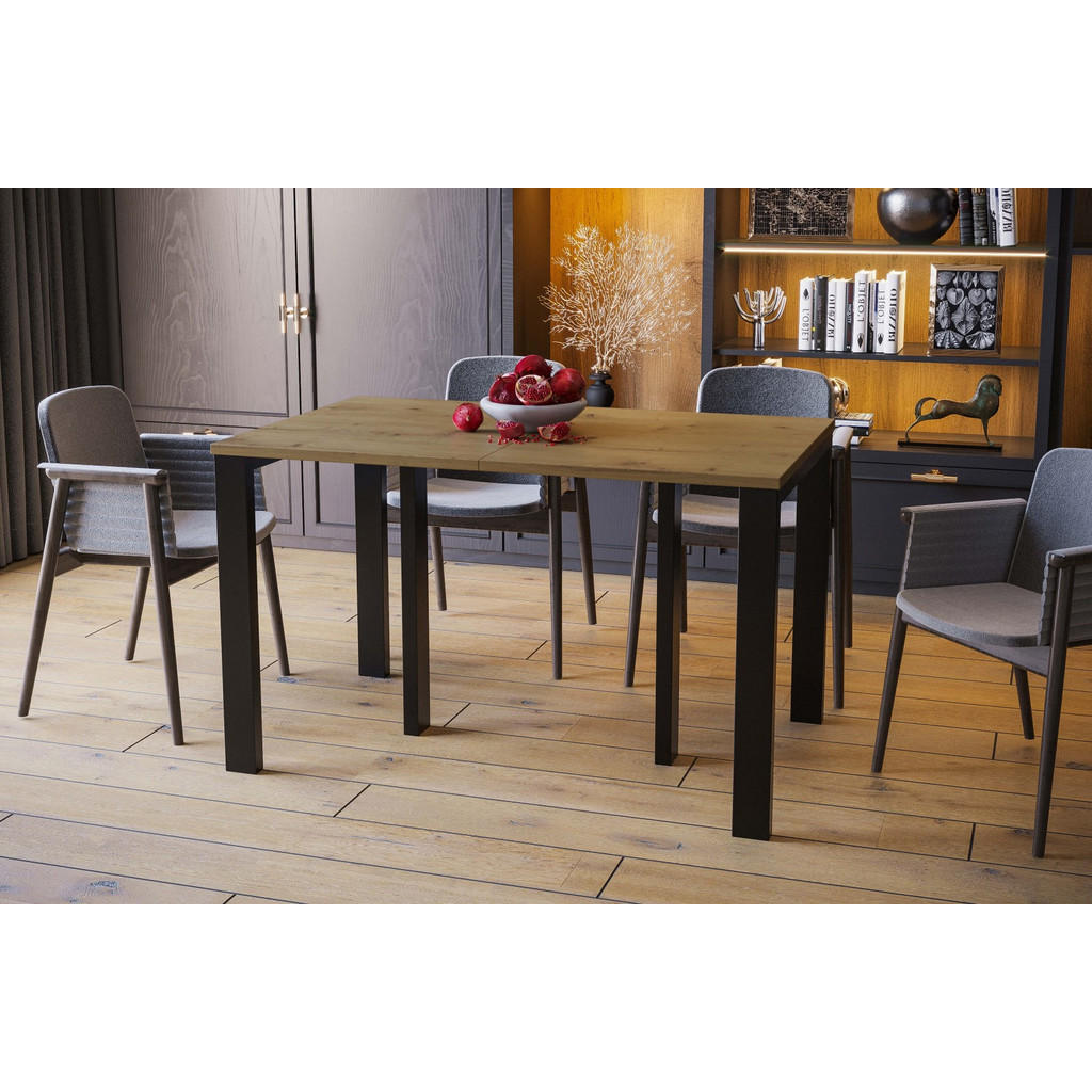 Thumbnail - Endo-Moebel Esstisch, Eiche Artisan, Holzwerkstoff, Rechteckig,Rechteckig, 80x76x130 cm, Esszimmer, Tische, Esstische