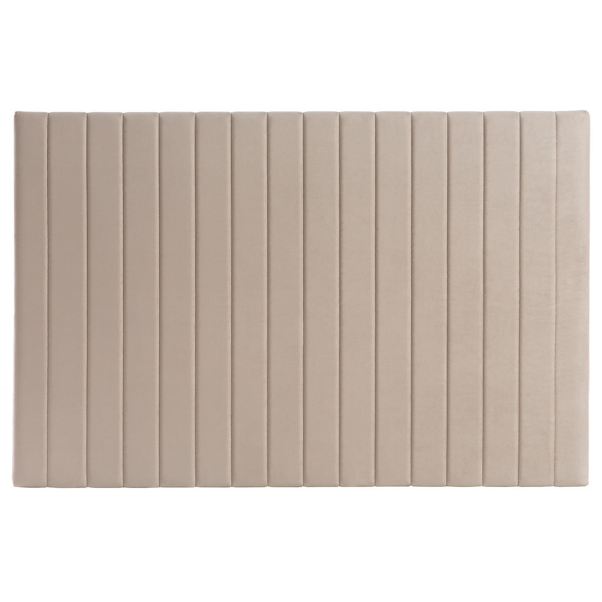 KOPFTEIL Samt Beige-Grau L170 NEHA - Taupe, Textil (170/110/10cm) - Miliboo