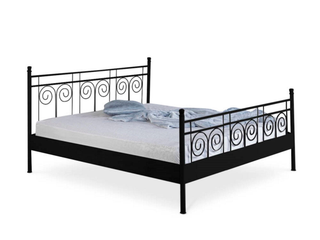 BED BOX Metallbett Schwarz 180x210 cm
