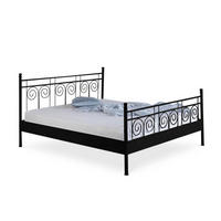METALLBETT Sara / 120 x 220 cm / schwarz - Schwarz, Metall (120/220cm) - BED BOX