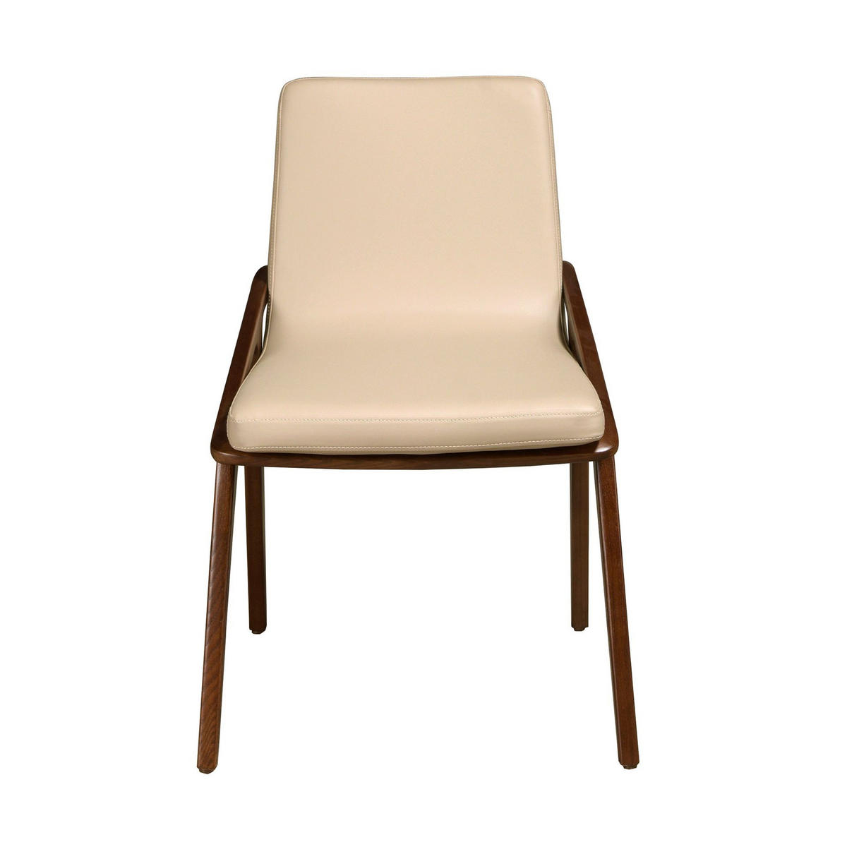 STUHL Nerzfarben 54/59/80 cm - Taupe/Fango, Leder/Holz (54/80/59cm) - ANGEL CERDA