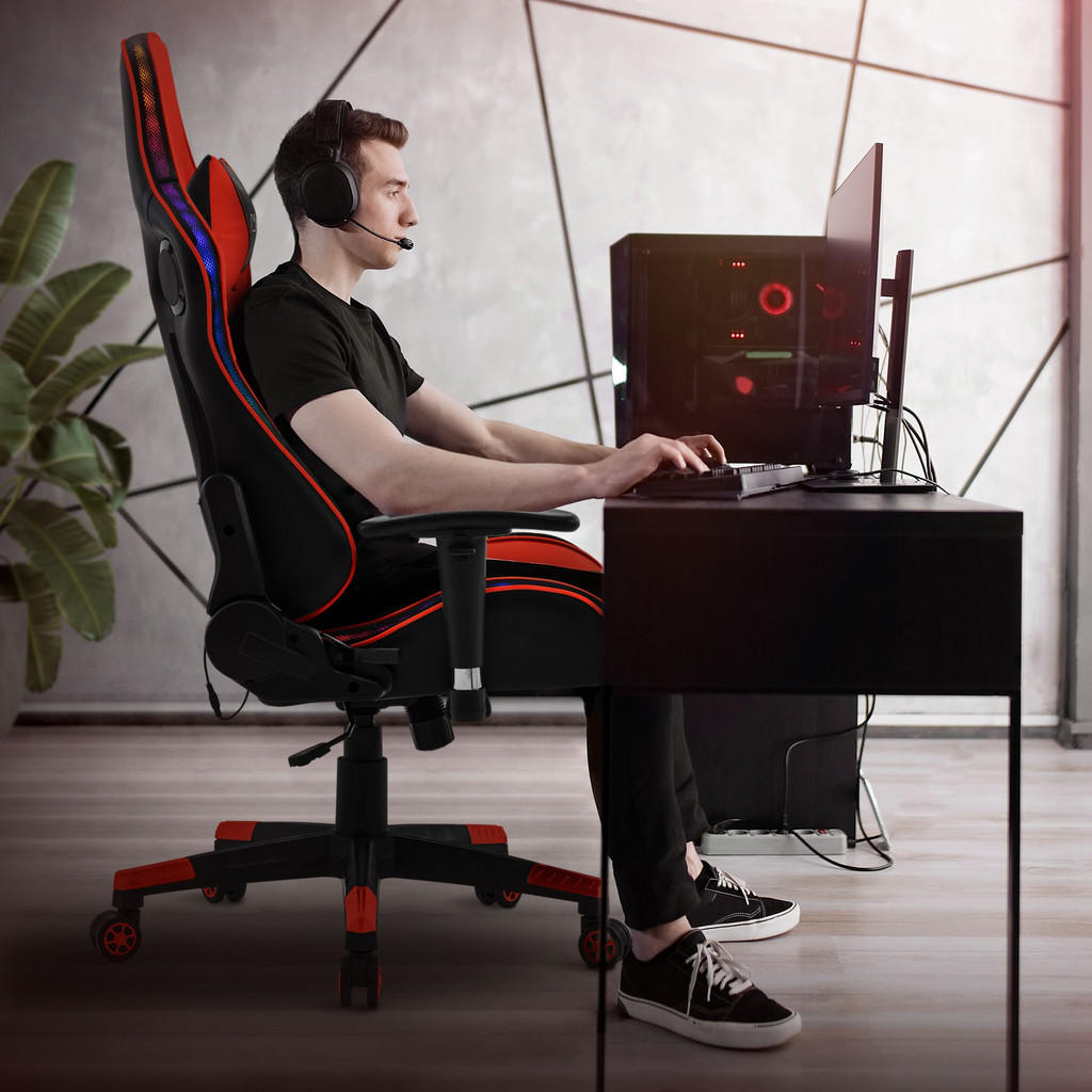 Thumbnail - Ml-Design Gaming-Stuhl, Rot, Metall, 72x133x72 cm, Kinder- & Jugendzimmer, Jugendmöbel, Gamingstühle
