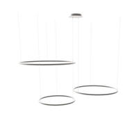 LED-HÄNGELEUCHTE 3er Ring Aluminium Ø 120 | 100 | 80cm - Alufarben, Metall (1.3/120/3.3cm) - s.luce