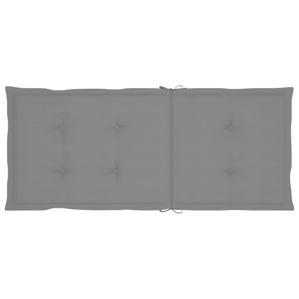 HOCHLEHNER Verstellbar 4er set Mit Auflagen Massivholz Akazie - Braun, Holz/Textil (57/111/69cm) - vidaXL