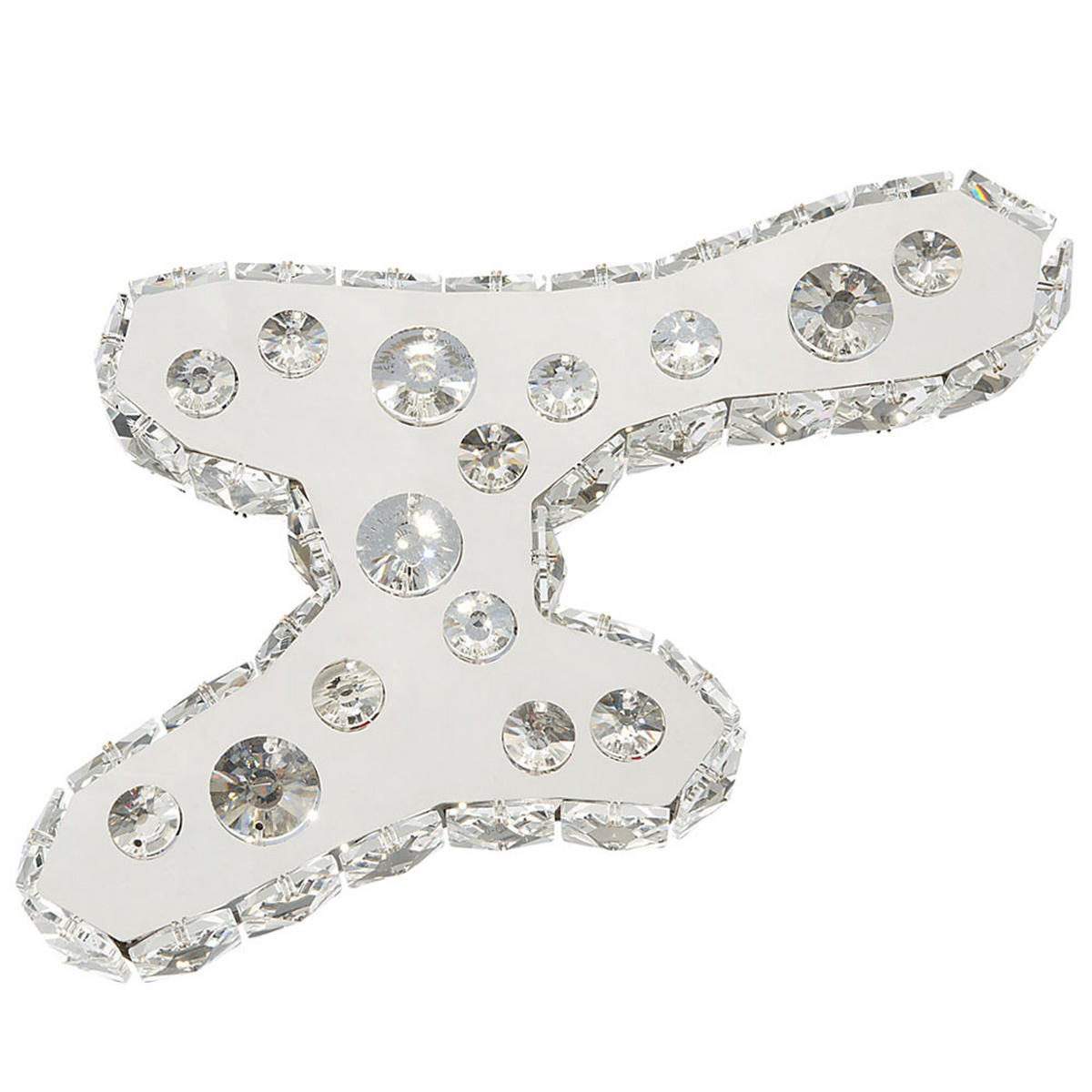 LED WANDLEUCHTE NUBE Silber Kristalloptik - Silberfarben, Metall (27/29/7cm) - Globo Lighting