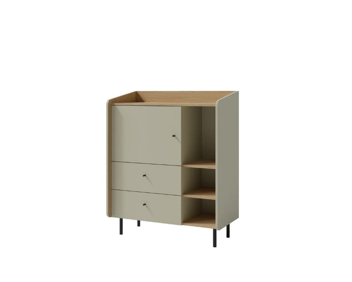 SCHLAFZIMMER Set 5-tlg. – ALESSIO System – Grau - Grau, Holzwerkstoff (212/88/137cm) - hi-markt