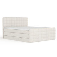 BOXSPRINGBETT Velouria Beige 160/200 cm - Beige/Schwarz, Holz/Holzwerkstoff (160/200cm) - Maison de Reve