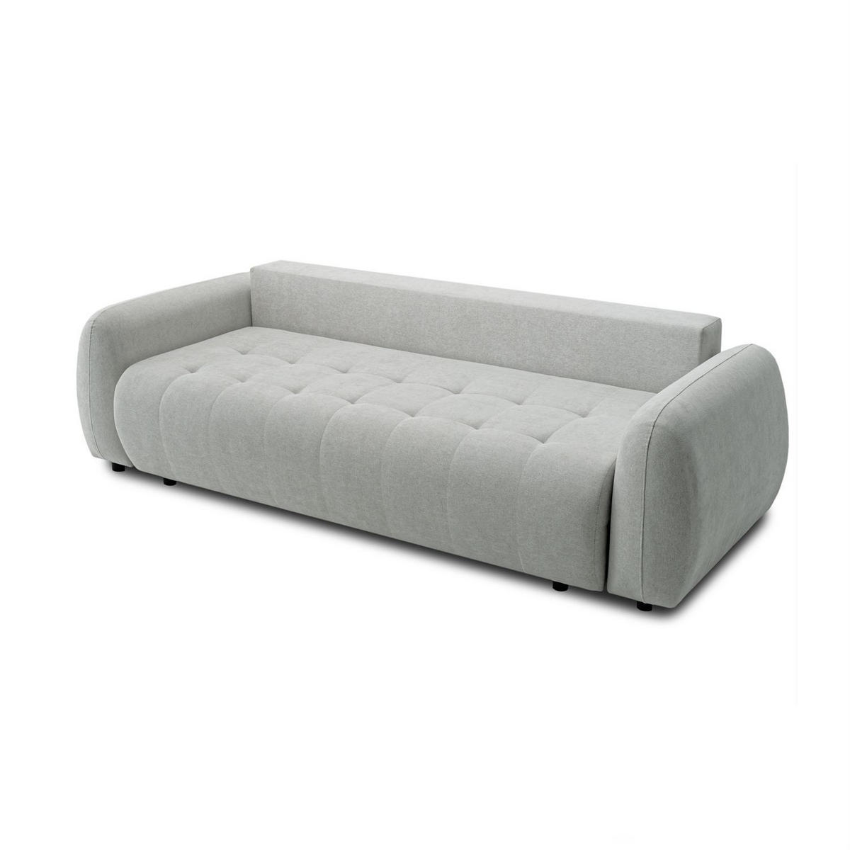 SOFA OMEGA Zweisitzer mit Schlaffunktion, Rosa 23 - Hellgrau, Textil (252/92/105cm) - Lookway