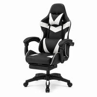 GAMING-STUHL Akron Schwarz und Weiß Verstellbar Ergonomisch - Weiß, Kunststoff (63/112/75cm) - Concept Usine