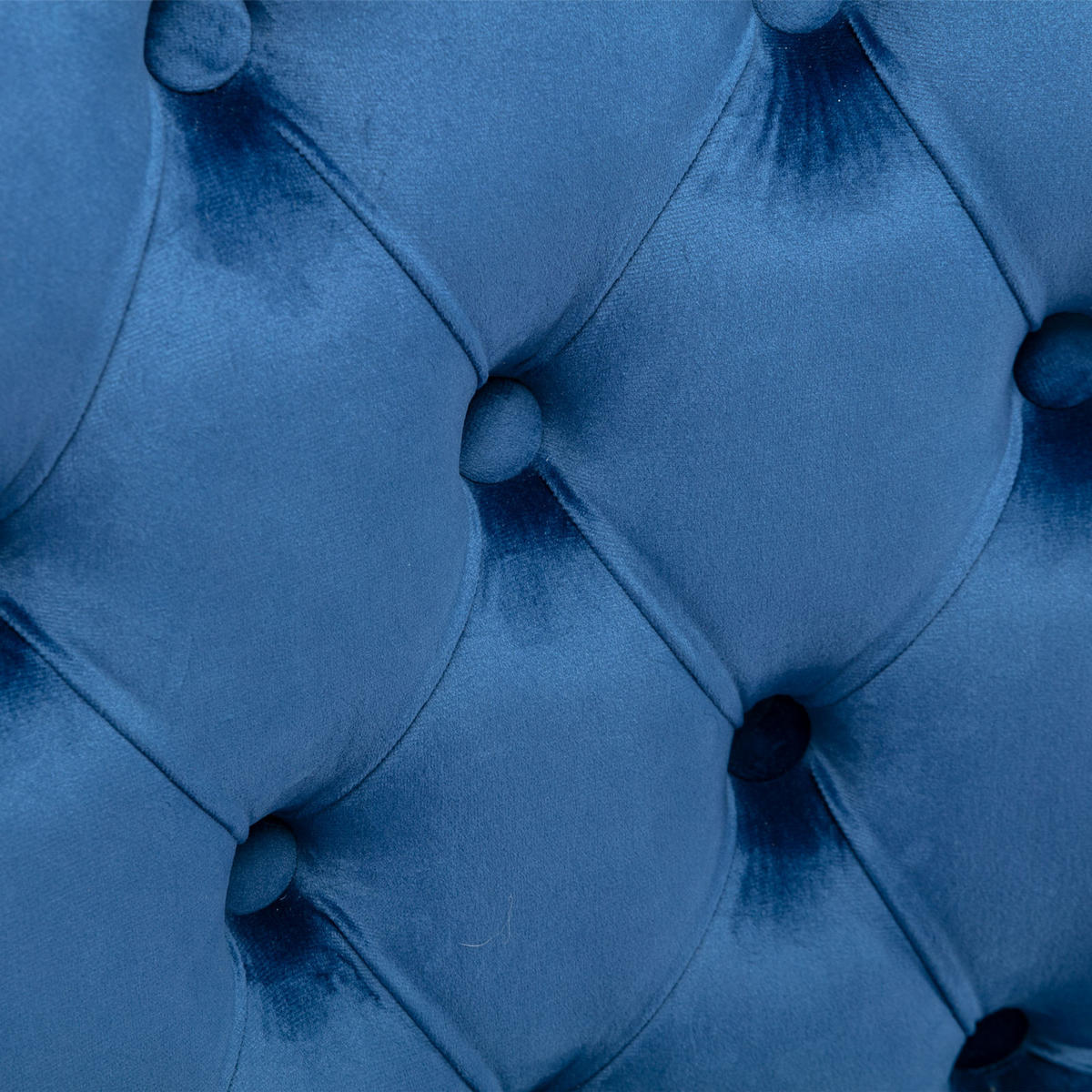 ESSZIMMERSTUHL 2er-Set aus Samt mit Nagelkopfbesatz, Blau - Blau, Textil (65/95/50cm)