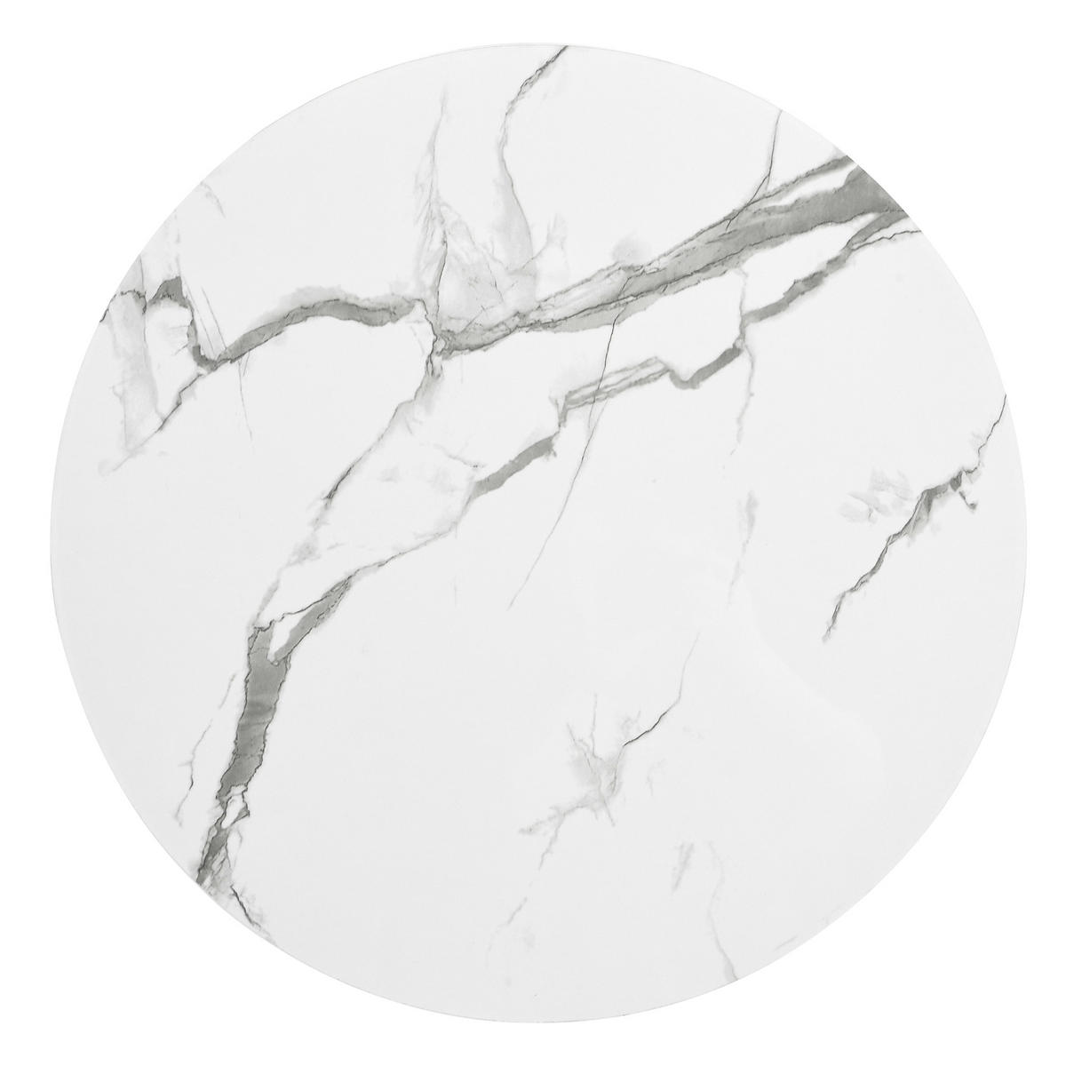 COUCHTISCH Set 60/60/46 cm und 50/50/30,8 cm Weiß mit hochglänzender Marmoroptik 2-teilig - Weiß, Holzwerkstoff (60/60/46cm) - OKWISH