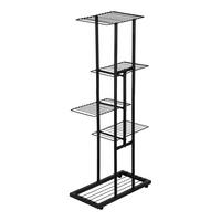 PFLANZENREGAL Beek - Schwarz, Metall (43.5/97.5/22cm) - [en.casa]