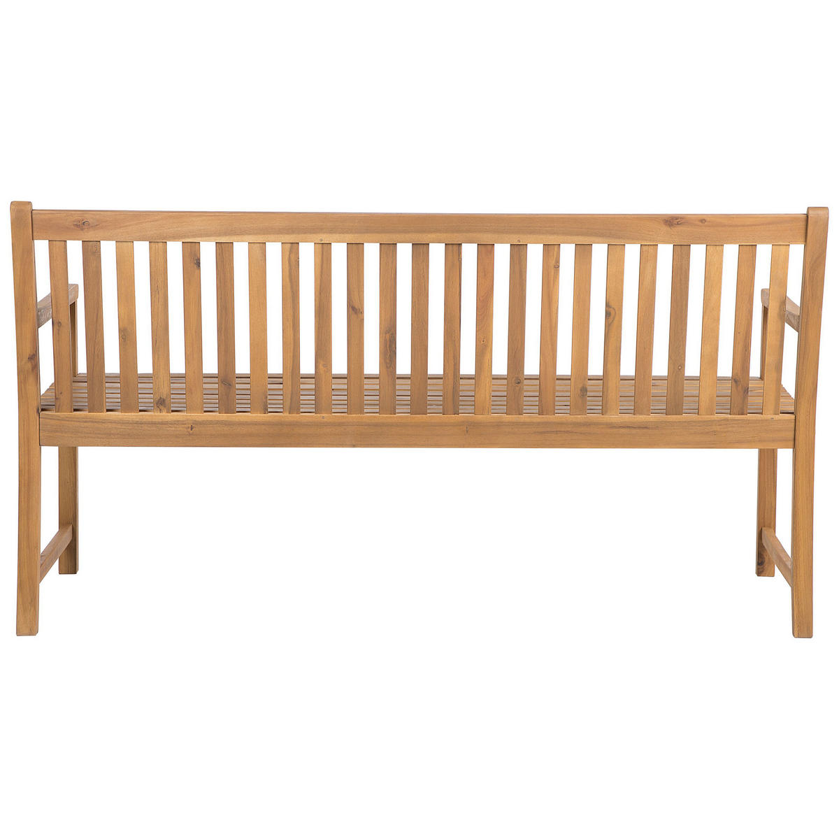 GARTENBANK zertifiziertes Holz hellbraun 160 cm Vivara - Hellbraun, Holz (160/88/61cm) - Beliani