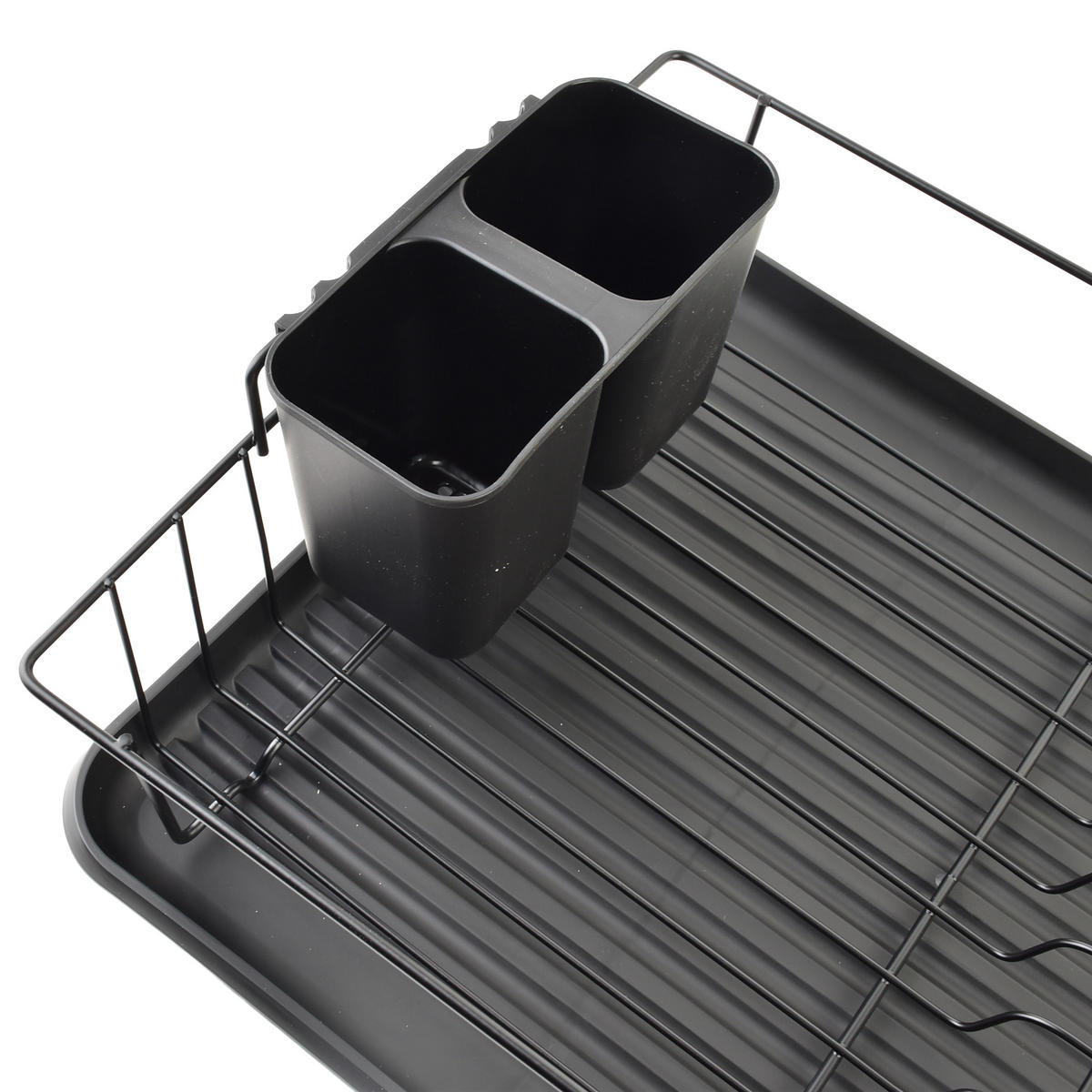 GESCHIRRABTROPFKORB Basic Schwarz 43/31/13 cm Metall - Schwarz, Metall (31/13/43cm) - Mondex