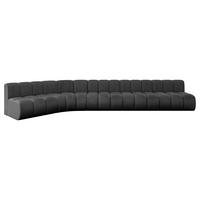ECKSOFA modulares Sofa Montra-L3 - 472x174x70 cm Schwarz - Schwarz, Holzwerkstoff/Textil (472/174cm) - ALTDECOR