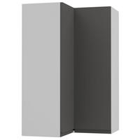 ECKHÄNGESCHRANK Avellino W14/60 Weiß / Graphit Acryl Matt 60 / 60 / 96cm - Graphitfarben/Weiß, Holz/Holzwerkstoff (60/96/60cm) - Feldmann-Wohnen