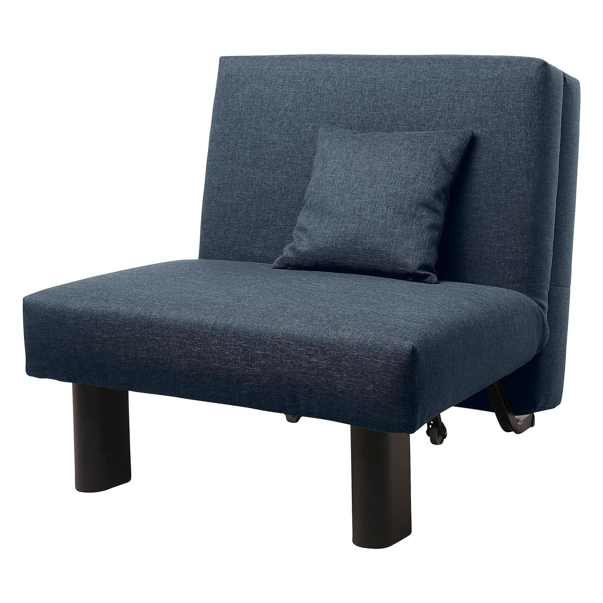FALTSESSEL Kalomira Bezug Flachgewebe Metall schwarz / blau - Blau, Kunststoff (100/85/85cm) - 58aufmkessel