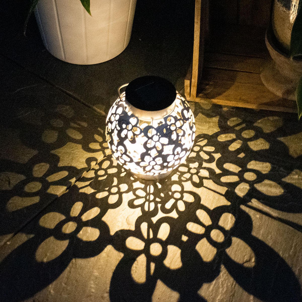 LED AUSSENLEUCHTE Weiß Gelb - Weiß, Metall (15/15/14cm)