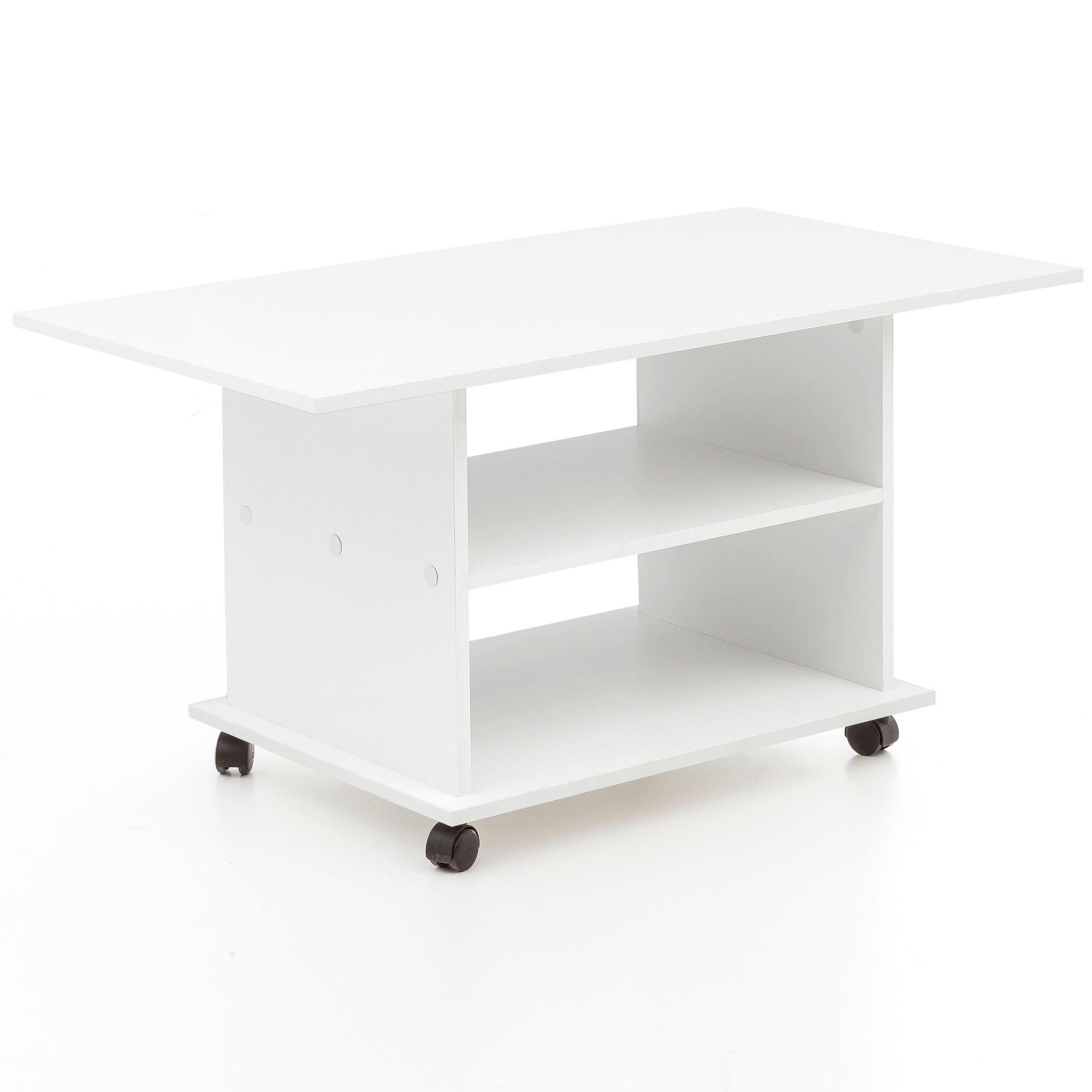 tinkaro Couchtisch Weiß 54.5x51x95 cm