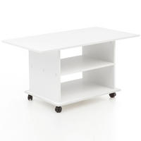 COUCHTISCH eckig ETELA Weiß - Weiß, Holzwerkstoff (95/54.5/51cm) - tinkaro