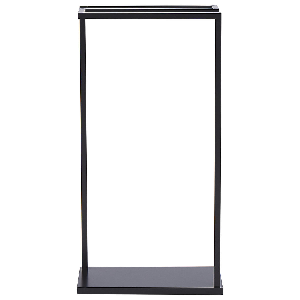 HANDTUCHSTÄNDER Stahl schwarz 42 x 83 cm Garcitas - Schwarz, Metall (42/83/19cm) - Beliani