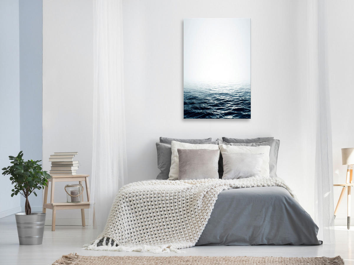KUNSTDRUCK Grau 40/60 cm - Grau/Grün, Textil (40/60cm) - KUNSTLOFT