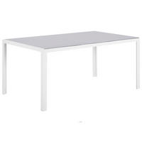 GARTENTISCH Glas grau 160/90 cm Catania - Grau, Glas (91/160/71cm) - Beliani