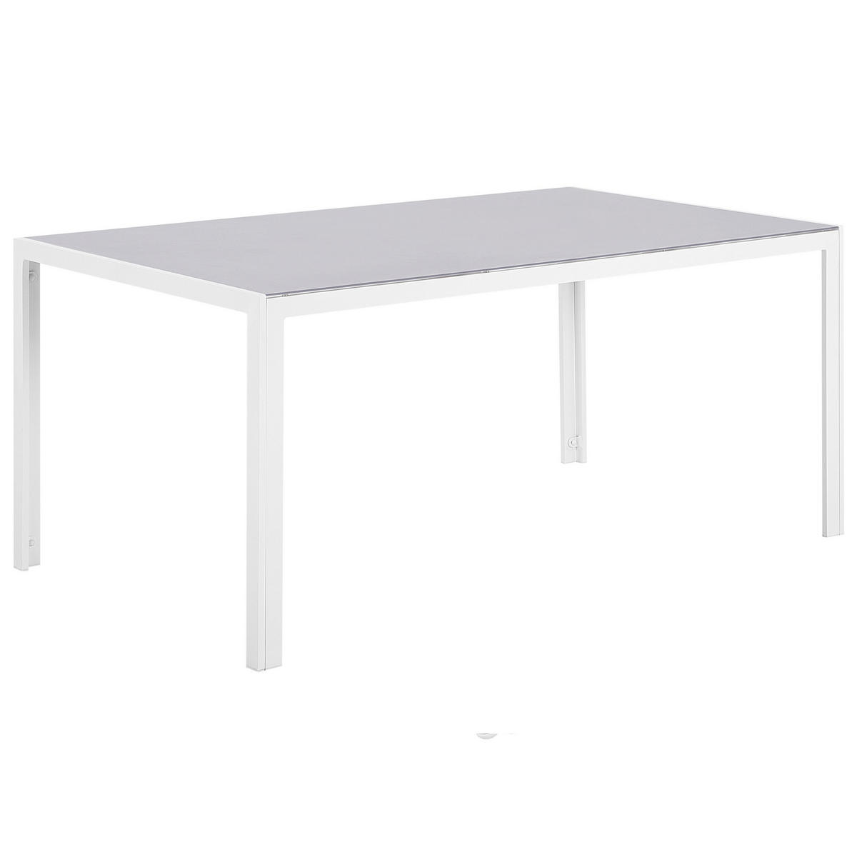 GARTENTISCH Glas grau 160/90 cm Catania - Grau, Glas (91/160/71cm) - Beliani