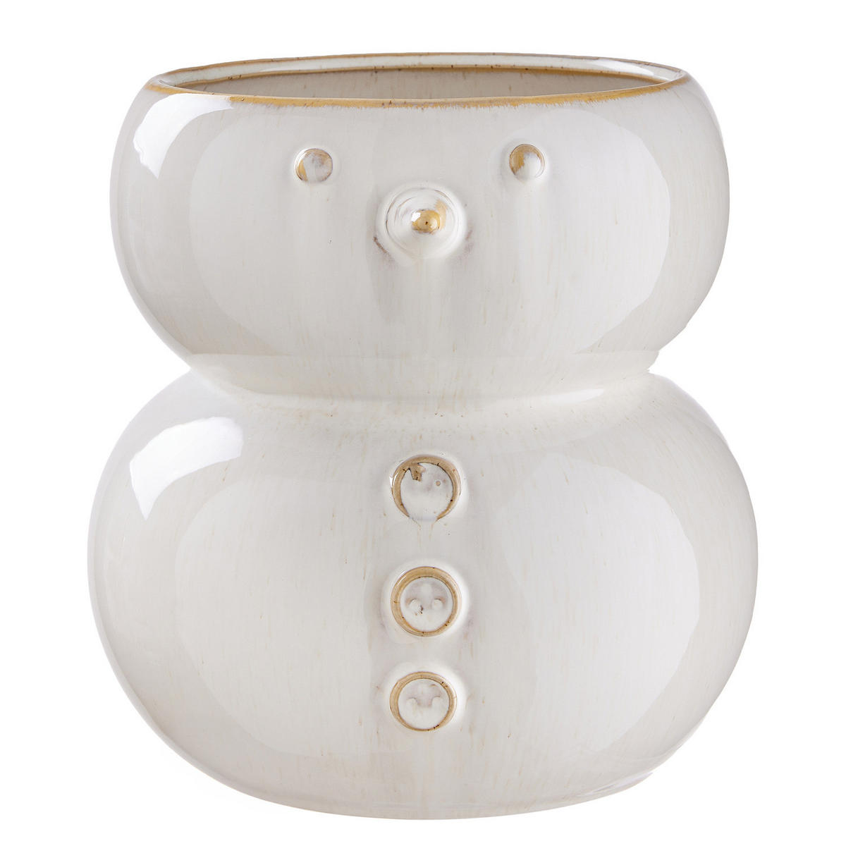 VASE Snowman - Weiß, Keramik (20cm) - Butlers