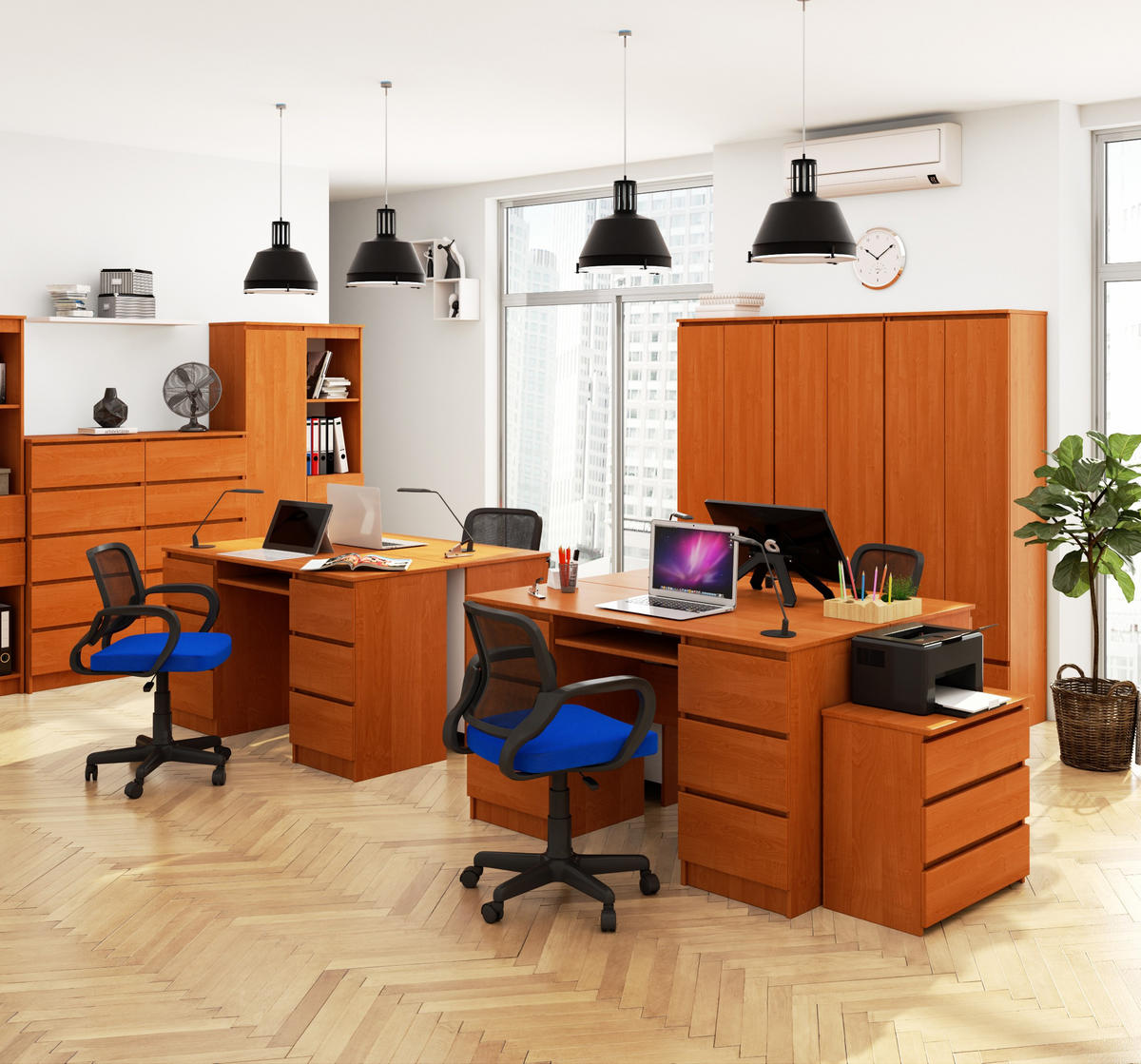 SCHREIBTISCH Erlefarben 135x50x77 cm - Erlefarben, Holzwerkstoff (50/135/77cm) - Akord