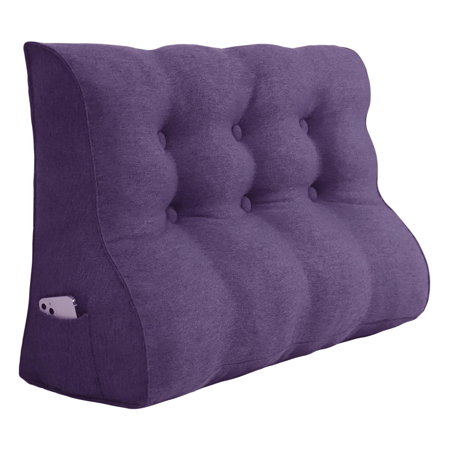 RÜCKENKISSEN Körperkontur Leinenlook Lila 100 cm - Lila, Textil (55/100cm) - Vercart