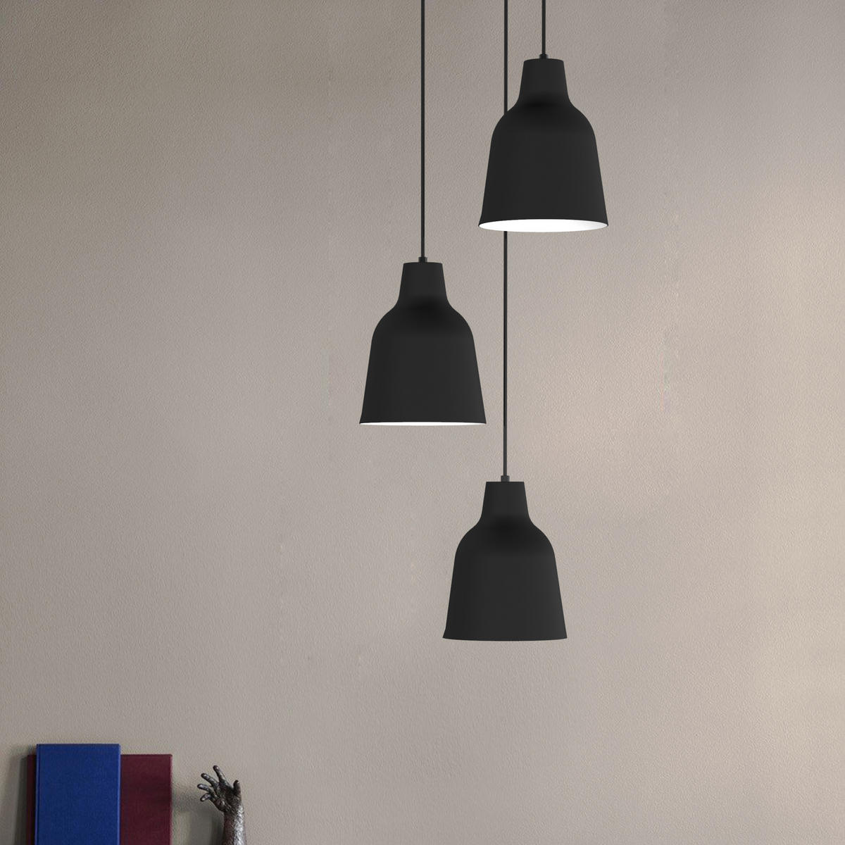 HÄNGELEUCHTE - Schwarz, Metall (35/35/22cm) - Lumicom